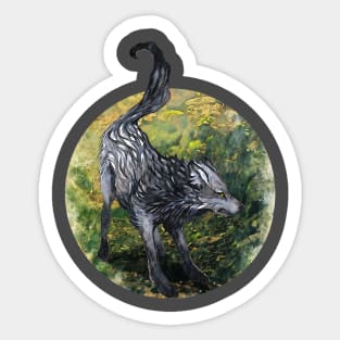 The Black Wolf of the Forest Glen Sticker